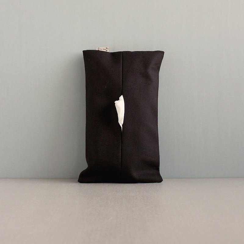 Paper bag face carton paper cover optional style special twill canvas black - กล่องทิชชู่ - ผ้าฝ้าย/ผ้าลินิน สีดำ