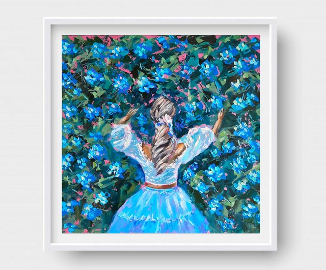 WEB限定カラー 油絵 【Hydrangea】 絵画 絵画/タペストリ