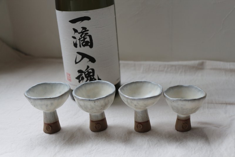 手絞りゴブレット・ぐい呑み（4個1組） - ワイングラス・酒器 - 陶器 
