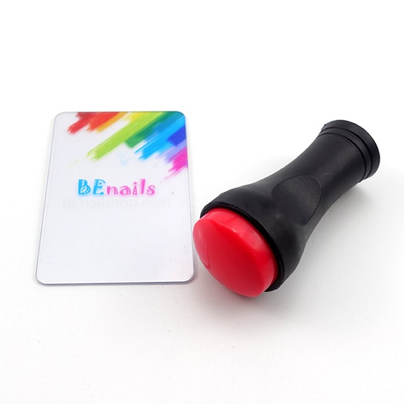 BEnails-TN001轉印章(附刮板)轉印美甲工具組(小紅) DIY美甲工具 - 指甲油/指甲貼 - 塑膠 黑色