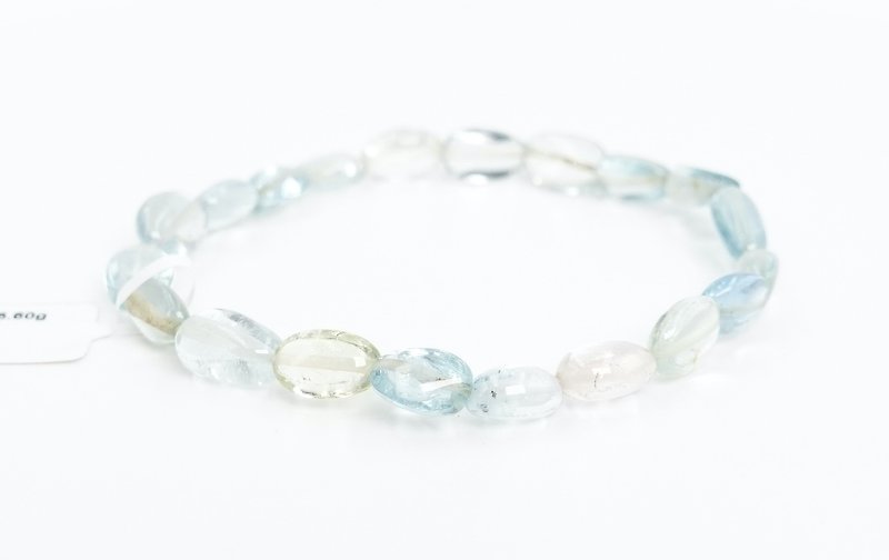 Poly Gold Jewelry-Natural Aquamarine Sapphire Bracelet - Bracelets - Gemstone 