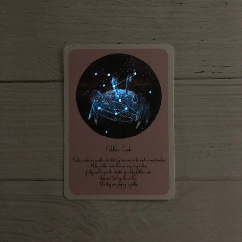 魚七分 Fish Chief 招潮蟹 星空明信片 (螢光)