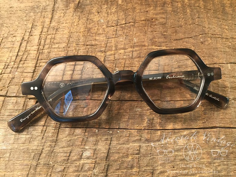 Absolute Vintage - Cochrane Street 閣麟街 六角粗框板材眼鏡 - Gray 灰色 - 眼鏡/眼鏡框 - 塑膠 