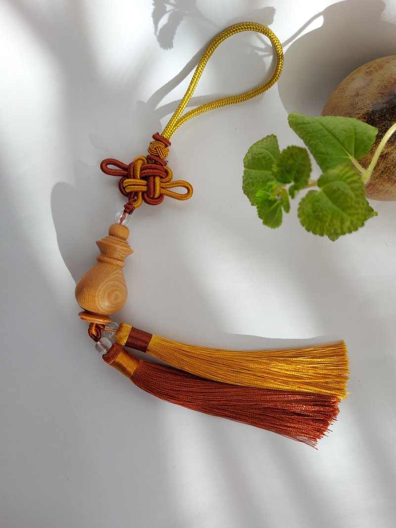 [Bao Ping An Pendant] Taiwan cypress/home/in-car/wooden stress relief/safety - พวงกุญแจ - ไม้ 