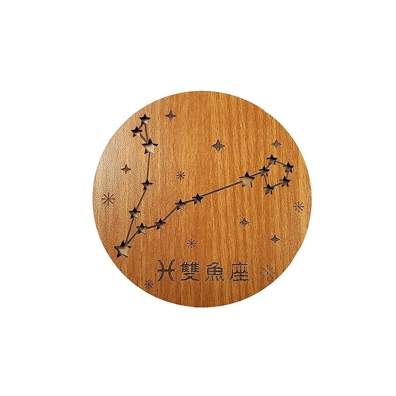【先生の日ギフト】木彫りオルゴール 12星座（魚座） - インディーズ音楽 - 木製 オレンジ