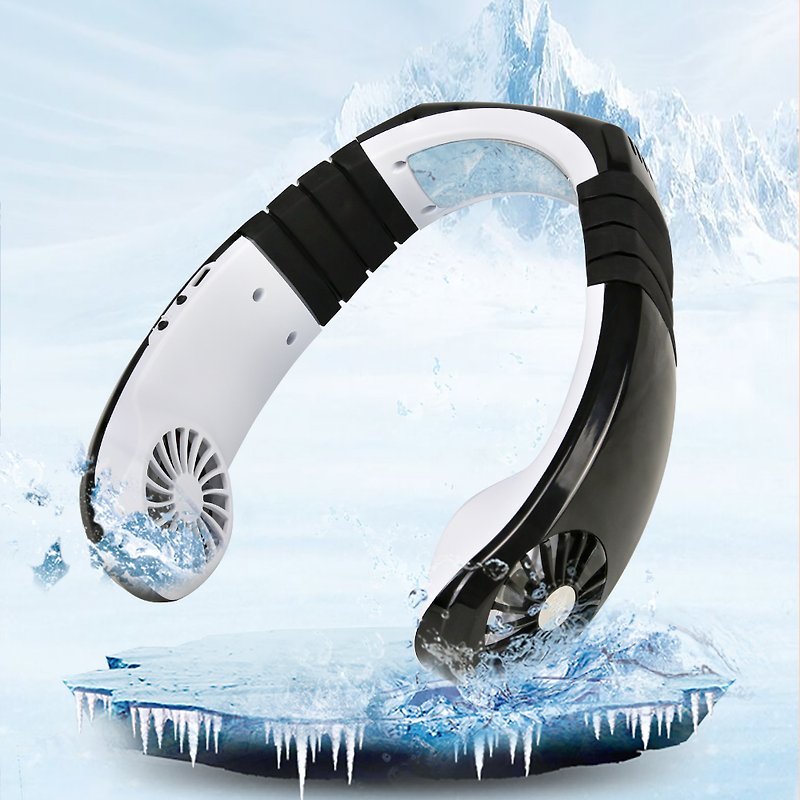 Wearable Arctic Neck Cooler Fan with Dual Wind Head and Cold Aluminium Plate - พัดลม - พลาสติก หลากหลายสี