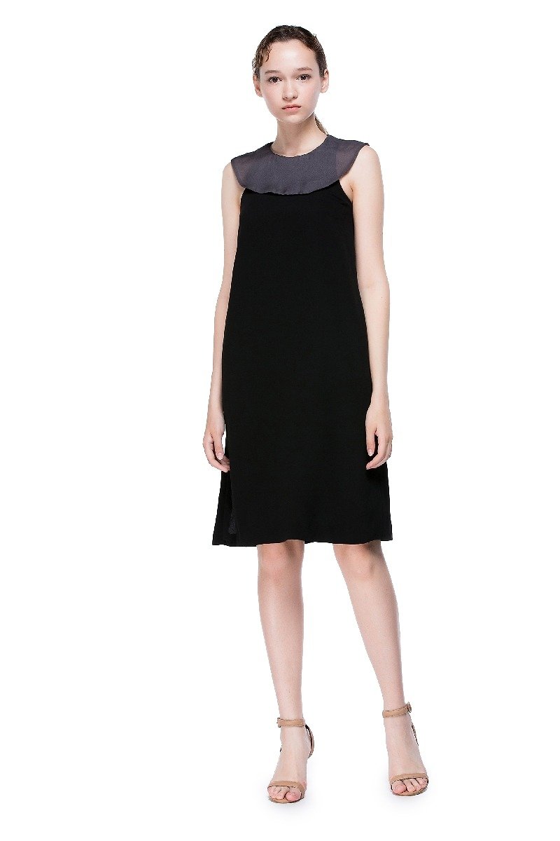 Late Dawn Midi Dress - Skirts - Polyester Black