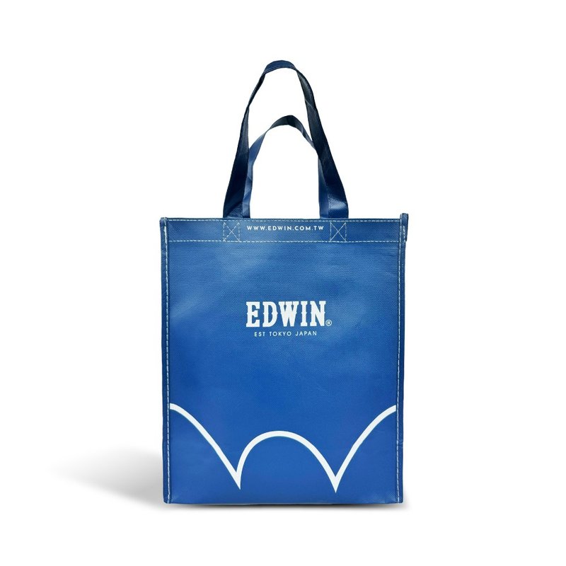 8月贈品-單筆結帳滿1,680元 贈EDWIN+江戶勝 聯名手提購物袋 - 男 T 恤 - 棉．麻 藍色