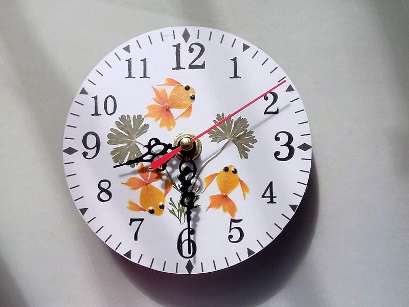 Dry Flowers, Pressed Flowers,Pressed Flowers Wall Clock - Clocks - Wood Multicolor