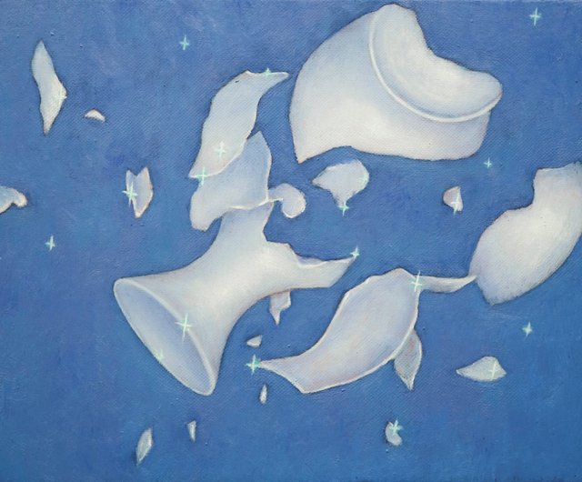 絵画作品油絵:割引価格、12日までのみです 日本画風油絵○金沢産24K純金箔使用『金雲太陽と富士山』○がん