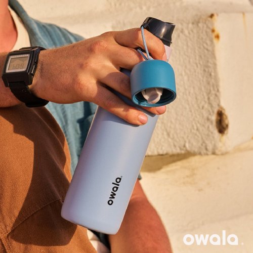 Blender Bottle x Owala 官方授權旗艦店 Blender x Owala FreeSip Twist 長效保氣不鏽鋼雙飲口隨行杯18oz