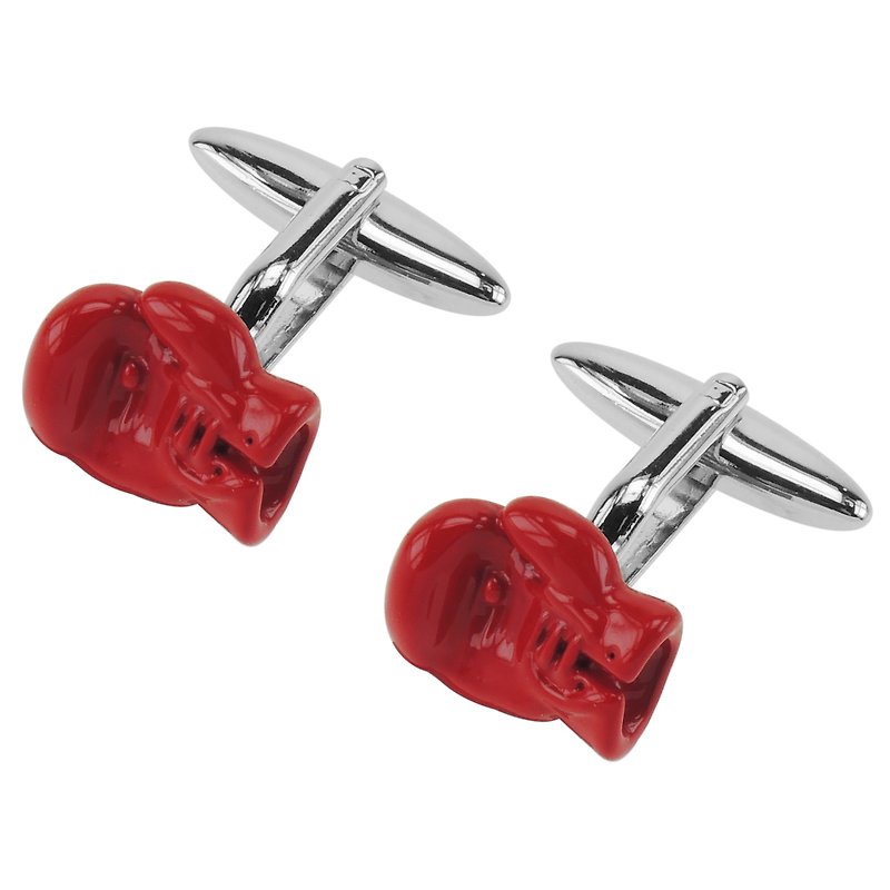 Red Boxing Glove Cufflinks - Cuff Links - Other Metals Red