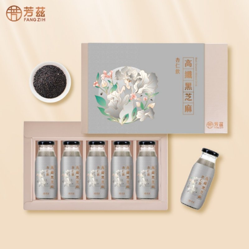 Funce High-Fiber Black Sesame Almond Drink (Vegan) Gift Box - 5 Bottles/Box - อาหารเสริมและผลิตภัณฑ์สุขภาพ - อาหารสด 