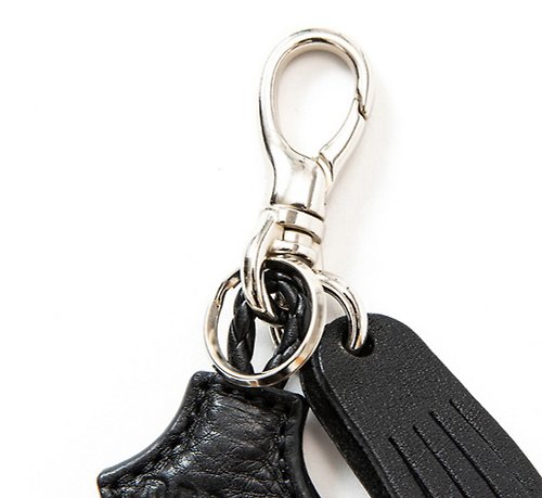 Calee Studs&Embossing Assort Leather Key Ring leather rivet key ring E