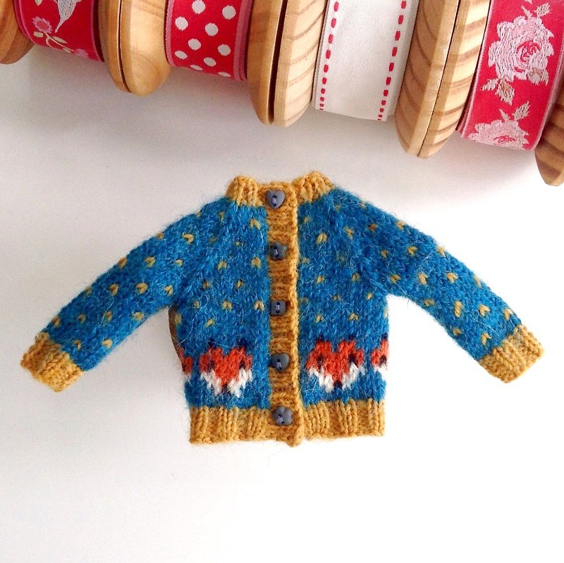 Cardigan handmade for Blythe. Blythe knitted cardigan. Blythe doll clothes. - 公仔模型 - 羊毛 