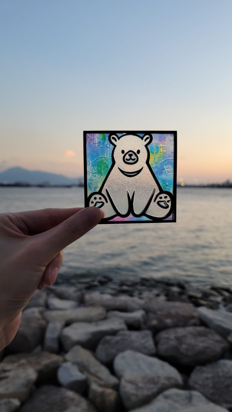 Japanese light sculpture painting (white bear) - อื่นๆ - ซิลิคอน 