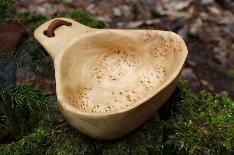 NOGGIN Mug of ALDER burl 145 ml Canoe Cup Olkhon 273 Woodcarving Coffee Cup - แก้วมัค/แก้วกาแฟ - ไม้ 