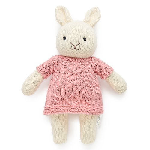 Purebaby有機棉 澳洲Purebaby嬰兒安撫娃娃/兒童玩偶 白兔