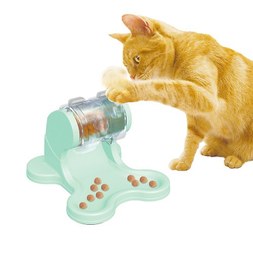 DoggyMan 日本寵物國民品牌 【滾滾組合】CattyMan貓用滾輪式餵食器