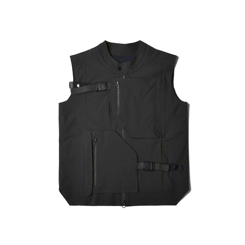 oqLiq - AdHeRe - Disassemble Pocket Tai Chi Tactical Vest (Black) - เสื้อกั๊กผู้ชาย - เส้นใยสังเคราะห์ สีดำ