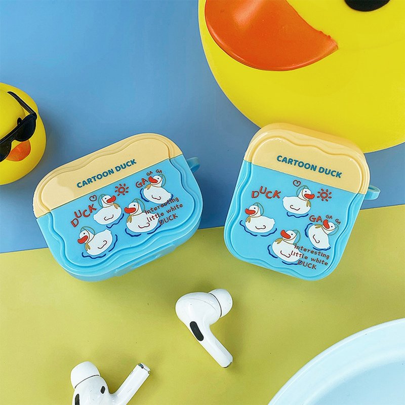 Quack & Matcha Snack AirPods 1/2/3/Pro Earphone Case Soft Case - เคส/ซองมือถือ - วัสดุอื่นๆ 