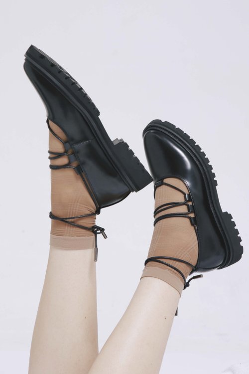 RUBBER SOLE BALLET LACEUPS 1.0-2.0