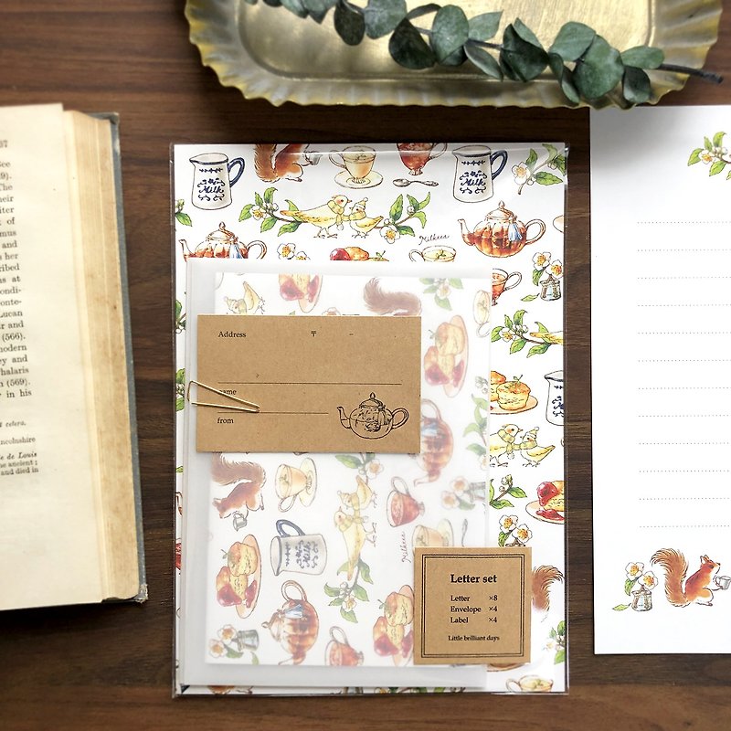 Letterset Milktea Letterset Little Bird and Tea - Envelopes & Letter Paper - Paper Brown