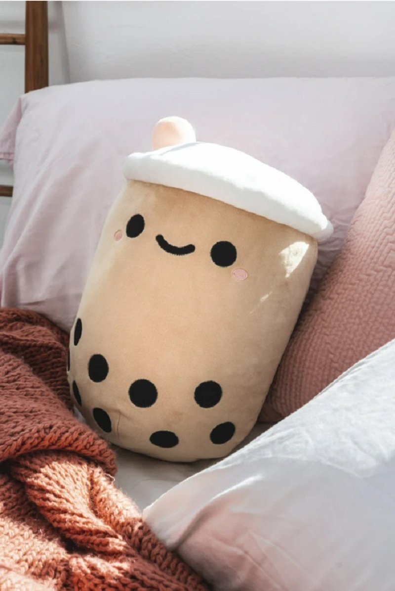 PEARL BOBA TEA MOCHI PLUSH - Pillows & Cushions - Polyester Khaki