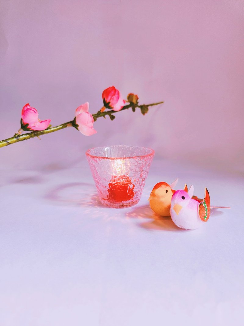 Yue Lao Peach Blossom Candle - Candles & Candle Holders - Wax Pink