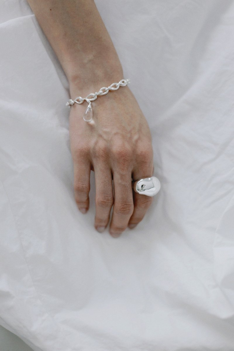 Rolling Stone Ring 滾石戒指 - 戒指 - 純銀 銀色