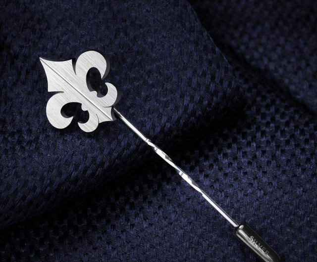 Sterling Silver Fleur De Lis Tie Tack