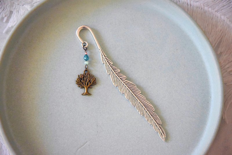 Tree of Life Silver Feather Bookmark - Bookmarks - Other Metals 