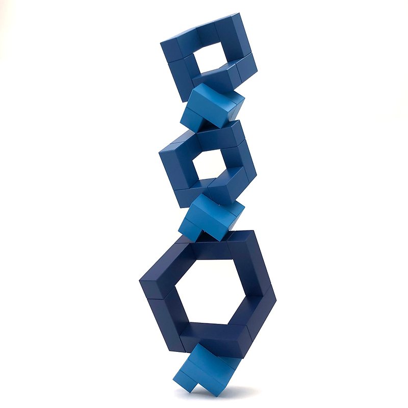 Swiss naef Cubicus cubes - deep sea - ของเล่นเด็ก - ไม้ สีน้ำเงิน