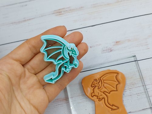 DreamFlowersMolds Dragon polymer clay cutters size 50 - 65 mm/ 19 - 25 inch Christmass cutters