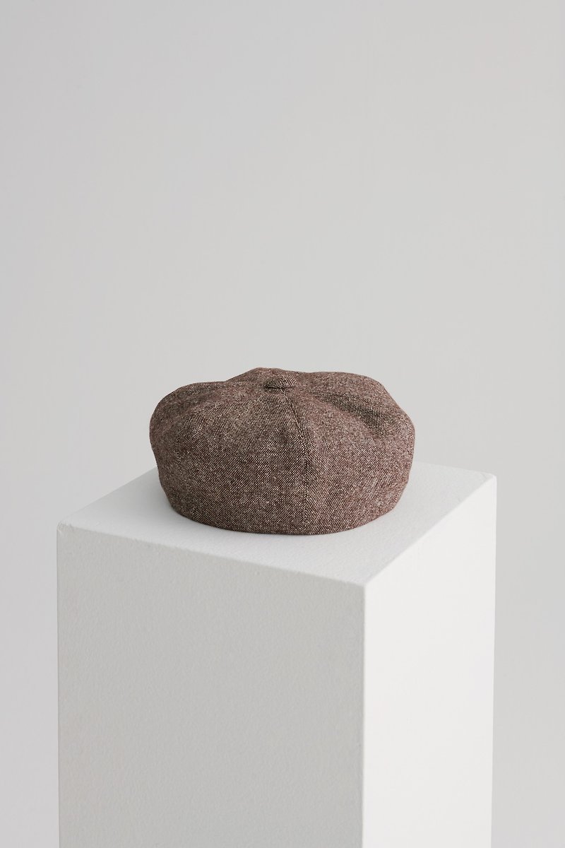 Shan Yong 棕色毛料經典貝蕾帽 - 帽子 - 羊毛 