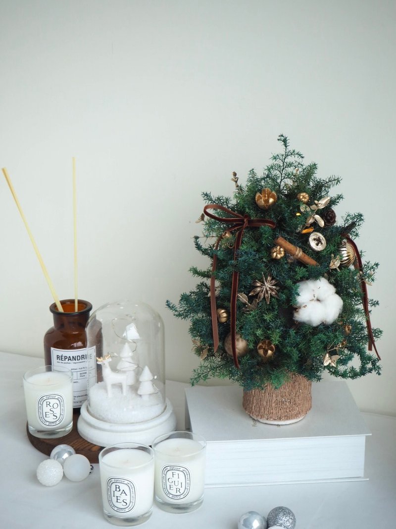 【GFD】Christmas tree-lasting flowers/flower gifts/Christmas bouquets/eternal flower Christmas tree - ช่อดอกไม้แห้ง - พืช/ดอกไม้ 