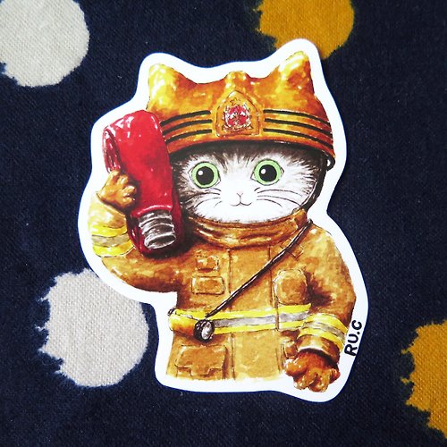 1s Goldfish (THOU.s.HAND) 我的志願: 貓貓消防員 貼紙