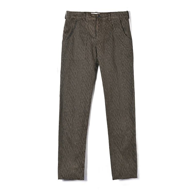 oqLiq - Root - ㄦ pocket trousers - กางเกงขายาว - ผ้าฝ้าย/ผ้าลินิน สีเขียว