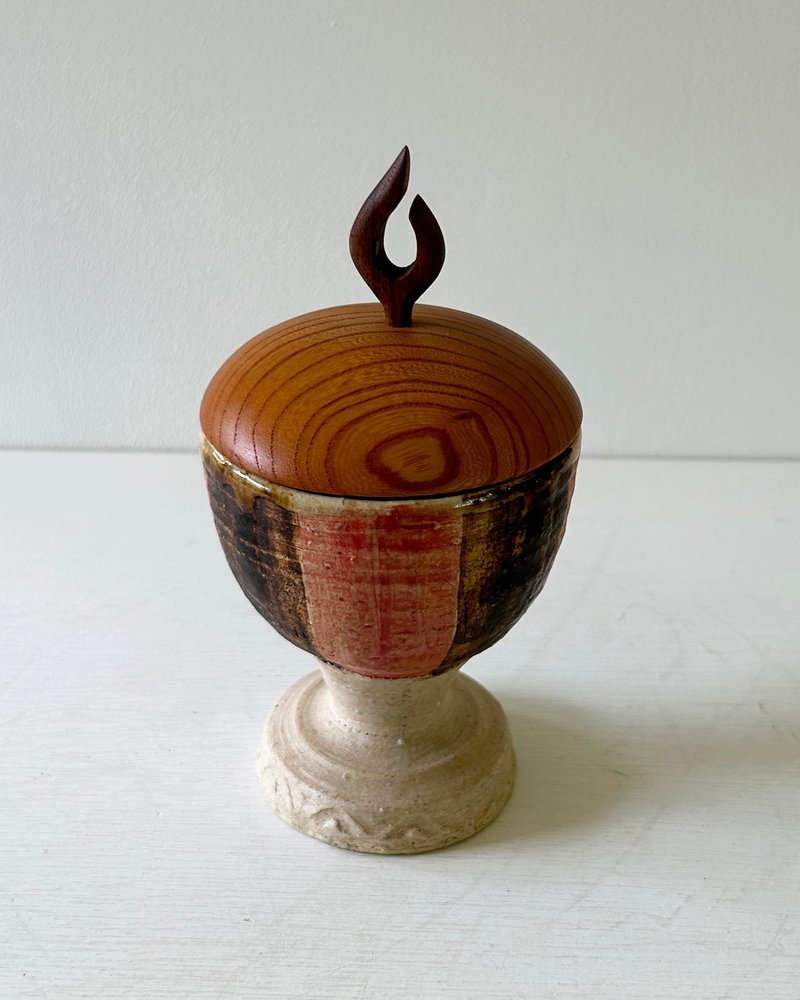 GB・赤黒 - 碗 - 陶 紅色