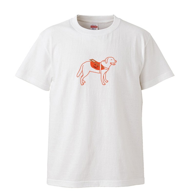 [Do charity with dogs] TRICK OR TREAT | Brand short-sleeved T-shirt - เสื้อฮู้ด - ผ้าฝ้าย/ผ้าลินิน ขาว