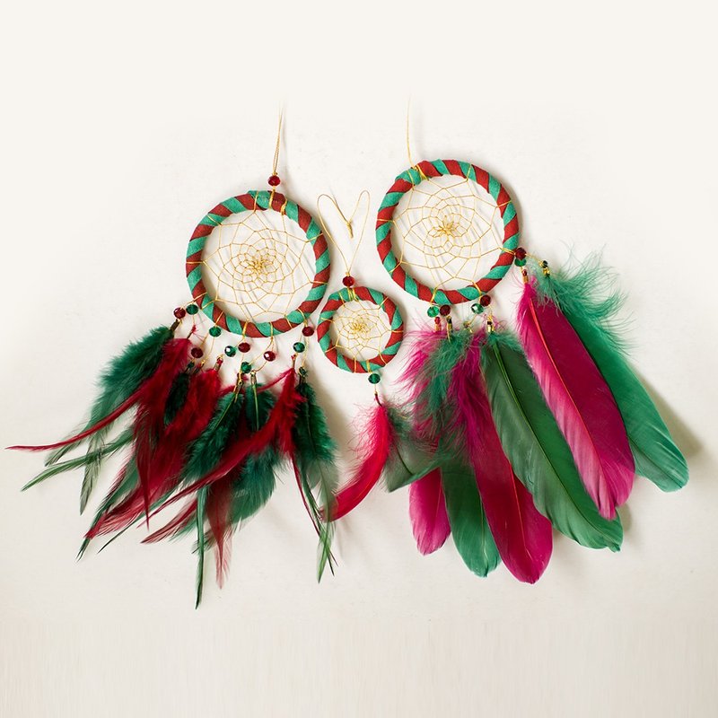 Christmas Limited - Dream Catcher Material Pack - Two Colors (Red and Green) - Handmade DIY Gift Exchange - อื่นๆ - วัสดุอื่นๆ 