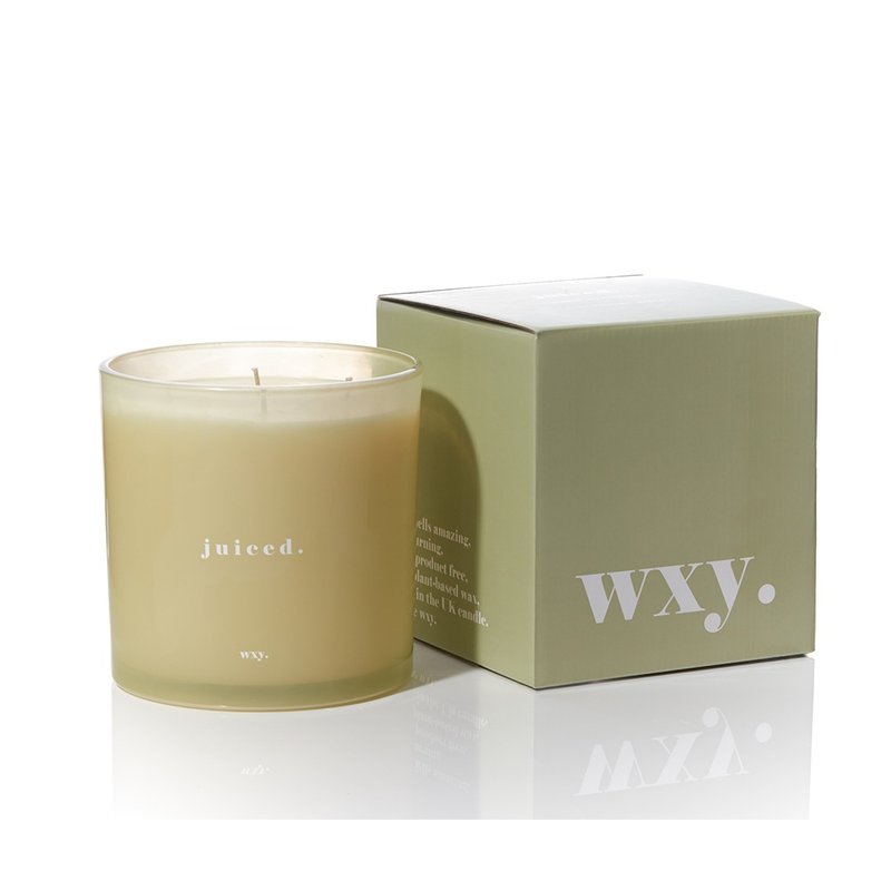 【英國 wxy】特大款經典蠟燭- juiced. 萊姆酪梨 & 黃瓜 /1500g - 香氛蠟燭/燭台 - 玻璃 綠色