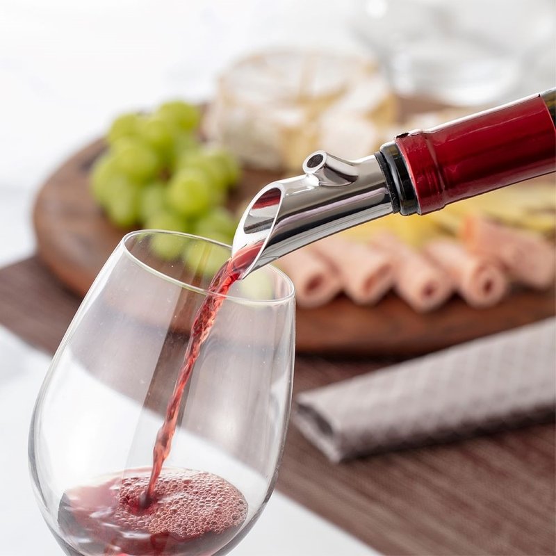 IF得獎作品【櫸享】酒器系列 - 紅酒 葡萄酒注酒器 倒酒兼具醒酒 - 開瓶器/開罐器 - 不鏽鋼 銀色