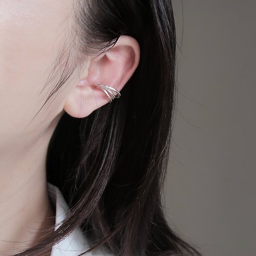 COOL & HOT 森林系 925純銀 植蔓 耳骨夾 耳環 耳夾 耳扣
