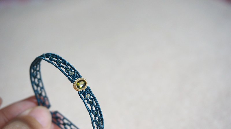 Tourmaline micromacrame bracelet - Bracelets - Gemstone 