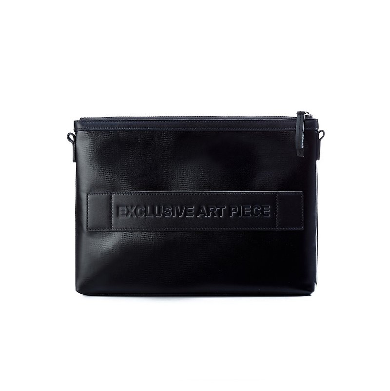 Black waterproof EAP clutch - กระเป๋าคลัทช์ - วัสดุกันนำ้ สีดำ
