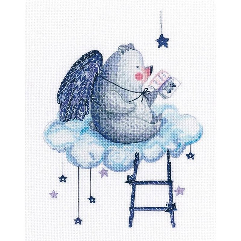 M810 - RTO cross stitch material package - Starry Sky Bear Stargazing - Knitting, Embroidery, Felted Wool & Sewing - Other Materials 