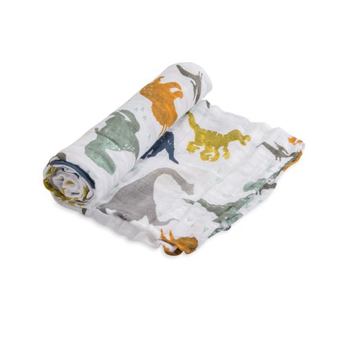 艾兒樂時尚育兒精品 LittleUnicorn 純棉紗布巾單入組 只有恐龍