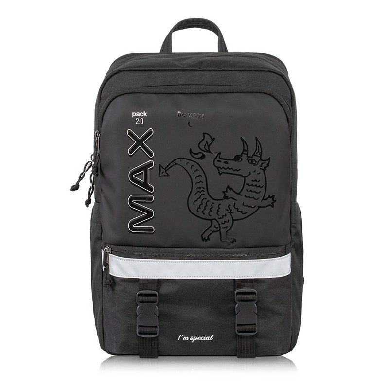 Tiger Family MAX2.0 inspired ultra-lightweight spine bag Pro 2S-Black Dragon Beast - กระเป๋าเป้สะพายหลัง - วัสดุกันนำ้ สีน้ำเงิน