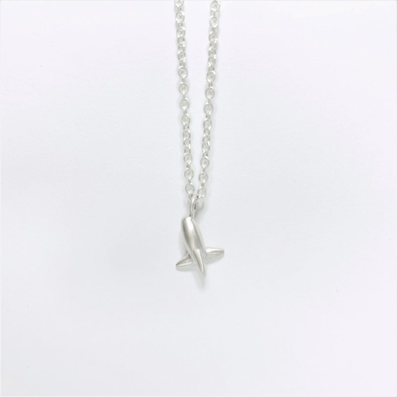 Space Shuttle Aircraft Sterling Silver Necklace | Space Adventure Series - Collar Necklaces - Sterling Silver 